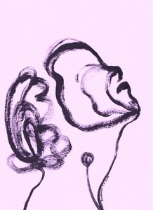 Purple Floral Lines