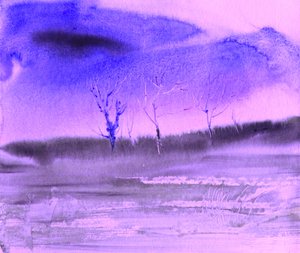 Purple Winter Landscape
