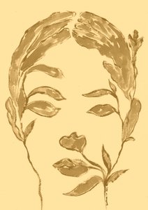 Serene Floral Face by Santhosh ch