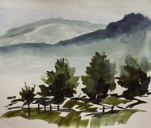 Serene Green Mountain Landscape