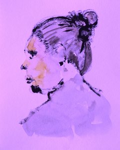 Serene Profile Drawing