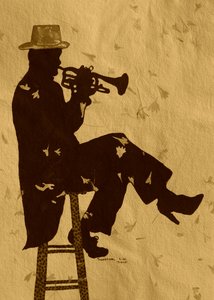 Soulful Trumpeter Silhouette