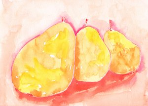 Vibrant Yellow Pears