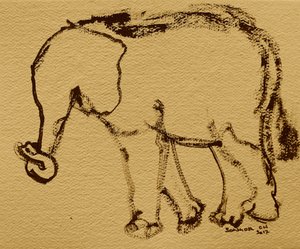 Walking Elephant Sketch