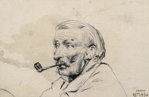 Head of a Man Smoking a Pipe