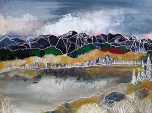 Abstract Mountain Serenity