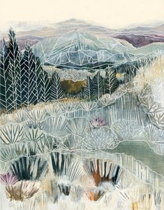 Frosted Mountain Landscape
