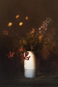 Moody Floral Arrangement by Saskia Dingemans