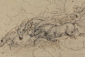 Four Horses Galloping: A Mythological Study, Possibly for Phaeton