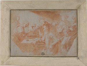 Group of Figures Around Table