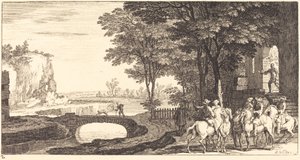 Landscape with Horsemen and Bridge