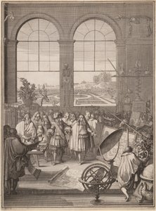 Louis XIV Visiting the Royal Academy of Sciences by Sebastien Leclerc