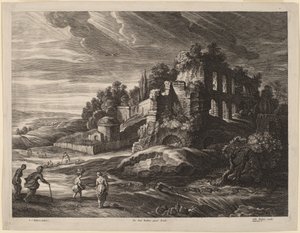 Landscape with Large Roman Ruins by Schelte Adams Bolswert after Sir Peter Paul Rubens