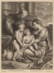 The Virgin and Child with Saint Anne and Saint John by Schelte Adams Bolswert, after Sir Peter Paul Rubens