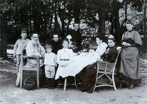 The family of Russian author Leo Tolstoy