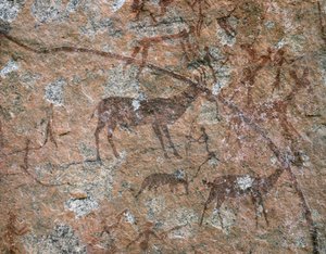 Rock Painting at Ngomo Carera in the Domboshawa Range