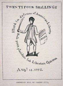 American Bill of Credit for Twenty-Four Shillings by School American