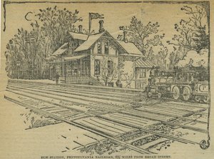 Elm Station, West Philadelphia, Pennsylvania Railroad, USA by School American