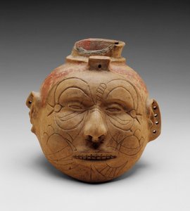 Head Effigy Vessel by School American