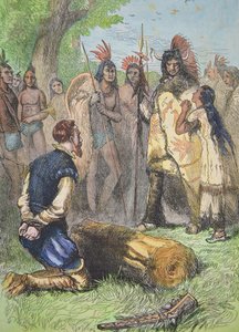 Pocahontas saves the life of John Smith