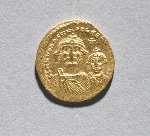 Solidus with Heraclius and his Son Heraclius Constantine (obverse) by School Byzantine