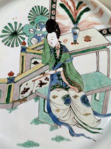 The Lady Reclining on a Bench by School Chinese