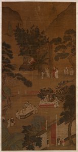 Elegant Gathering in the Western Garden, c.1600 by School Chinese