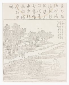 Tilling Rice Paddy in Dry Weather by School Chinese