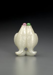 Twin Fish Snuff Bottle by School Chinese