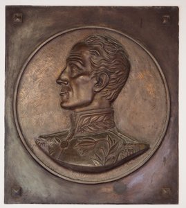 Simon Bolivar, Bas-relief by School Colombian