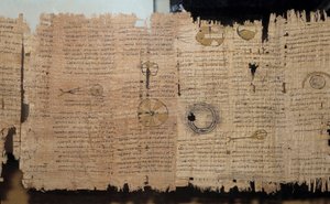 Egyptian Antiquity: Astronomical Papyrus of Eudox. Ptolemaic Period (332-30 BC). Paris, Louvre Museum by School Egyptian