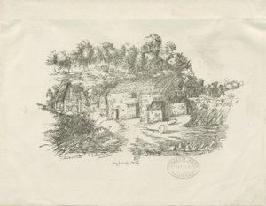 Biddulph - Knypersley Mill: lithograph by School English