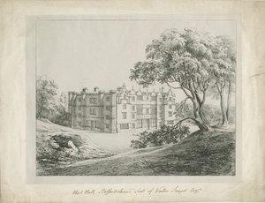 Keele Hall: lithograph by School English