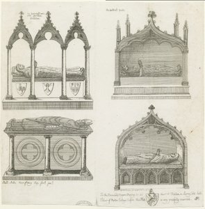 Lichfield Cathedral - Tombs by School English