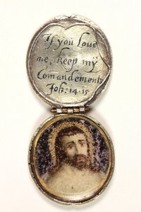 Locket containing a head of Christ by School English