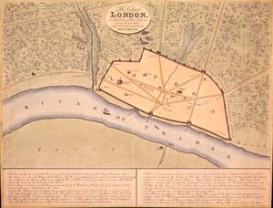 Map of London in Saxon Times, c.900-950 AD