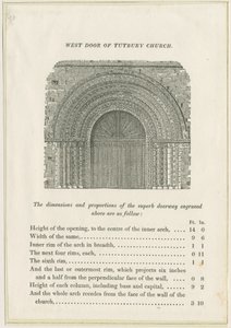 Tutbury Priory Church: West Doorway by School English