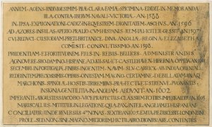 Wolverhampton - Latin epitaph of Admiral Richard Leveson in St. Peter