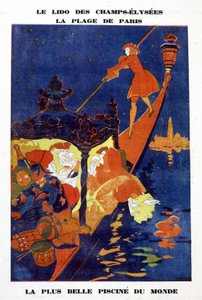 Advertising poster for the cabaret du Lido at the Champs Elysées, Paris.