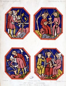 Corporation des vignerons - stained glass of the winemakers of the Cathedrale du Mans