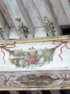 Painted Beams (detail) by School French