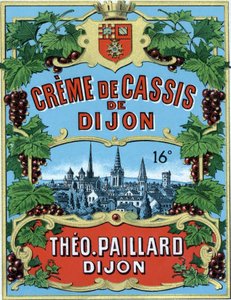 Dijon black currant cream label