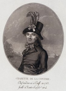 Medallion portrait of Francois Athanase Charette de la Contrie, Vendean chief by School French
