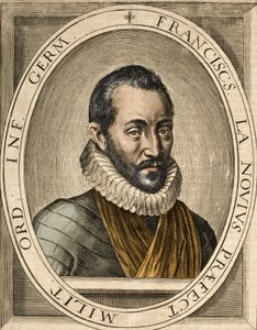 Portrait of Francois de La Noue, author of Speeches politiques et militaires francais - Francois de la Noue called Bras-de-Fer (Iron Arm) by School French