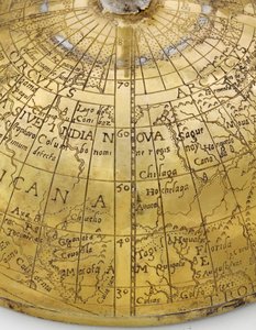 Rare Continental globe cup, North German or Flemish, c.1600 (detail)