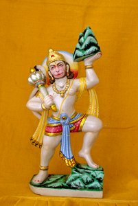 Lord Hanuman in Marble India by School Indian