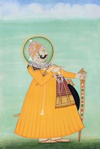 Miniature Painting of Maharaja Sawai Madho Singh, Jaipur