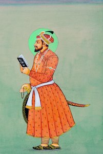 Miniature Painting of Mughal Emperor Aurangzeb