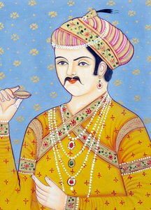 Miniature Painting of Mughal Emperor Akbar
