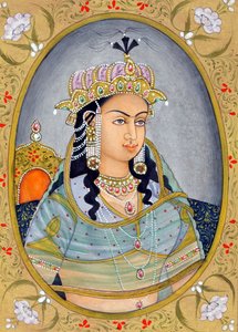 Miniature Painting of Mughal Queen Mehrunissa by School Indian